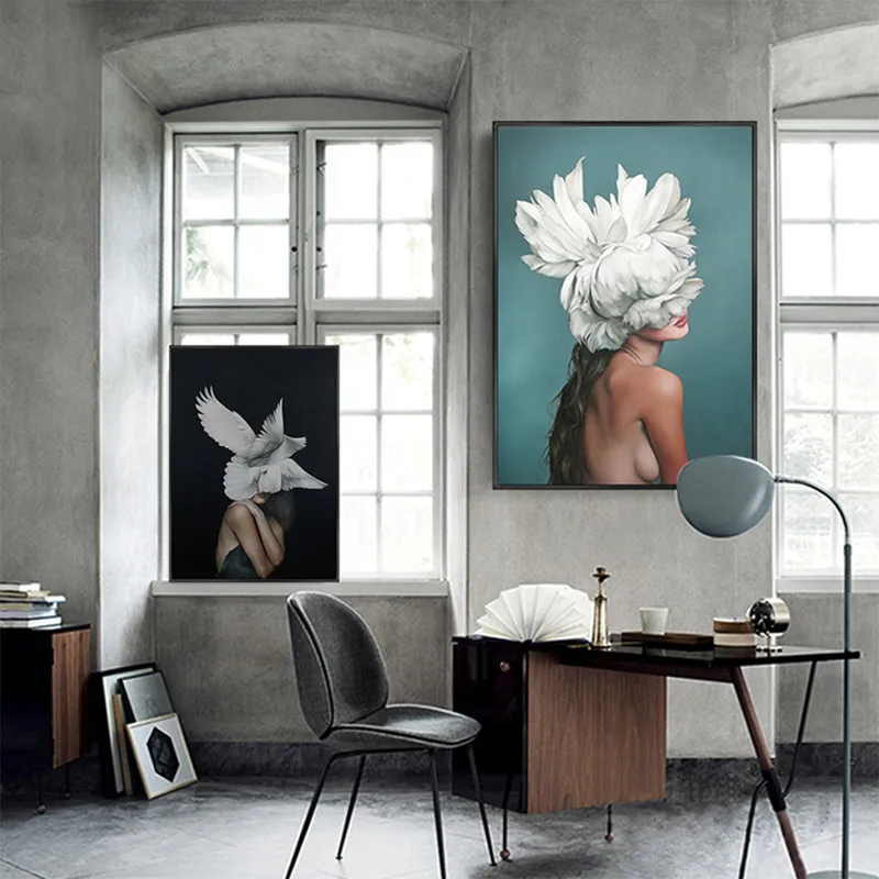 Modern Figure Lady Head Flower Picture Home Decor Nordic Canvas Painting Wall Art Posters and Print Decor for Bedroom Room s
Modern Figure Lady Head Flower Picture Home Decor Nordic Canvas Painting Wall Art Posters and Print Decor for Bedroom Room s