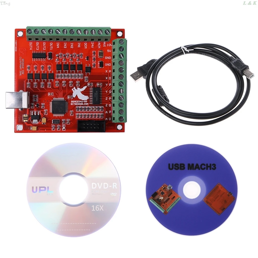 CNC USB MACH3 100Khz Breakout Board 4 осевой интерфейс драйвер контроллер движения|Драйвер