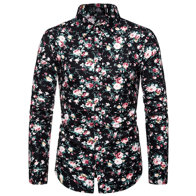 Fashion Shirts For Men Long Sleeve Floral Print Shirt Autumn Shirts Men Dress Button Lapels Collar Male Turn Down Collar
Fashion Shirts For Men Long Sleeve Floral Print Shirt Autumn Shirts Men Dress Button Lapels Collar Male Turn Down Collar