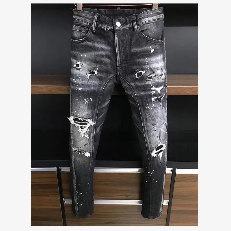DSQUARED2 мужские тонкие бриджи, модные мужские брюки в стиле панк, облегающие брюки A383
DSQUARED2 мужские тонкие бриджи, модные мужские брюки в стиле панк, облегающие брюки A383