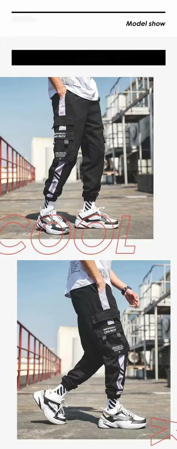 Men's Pants Cool Loose Men Cool HipHop Striped New Fashion Black Joggers Pants Trousers Men Streetwear
Men's Pants Cool Loose Men Cool HipHop Striped New Fashion Black Joggers Pants Trousers Men Streetwear