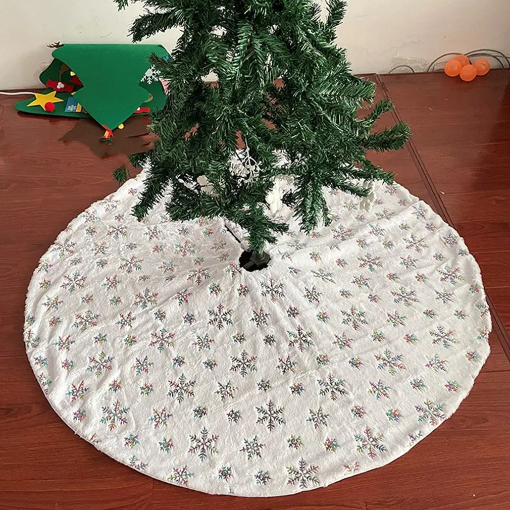 78/90/120cm White Flannel Embroidered Snowflake Christmas Tree Skirt Christmas New Year Super Soft Cover
78/90/120cm White Flannel Embroidered Snowflake Christmas Tree Skirt Christmas New Year Super Soft Cover