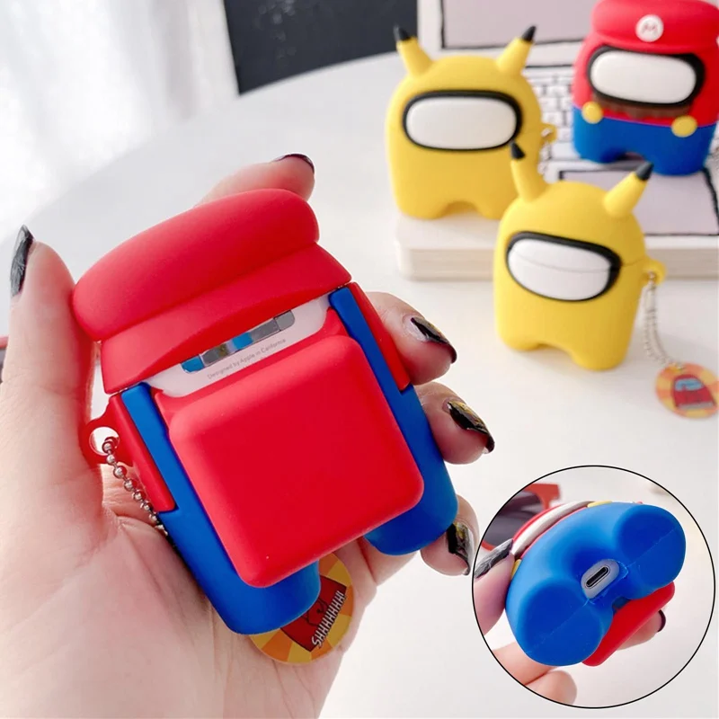 Game Among Us Apple Bluetooth Earphone Case Creative Mario Picchu Wireless Headset Protector Cover Case for AirPods 1/2 pro3 
Game Among Us Apple Bluetooth Earphone Case Creative Mario Picchu Wireless Headset Protector Cover Case for AirPods 1/2 pro3