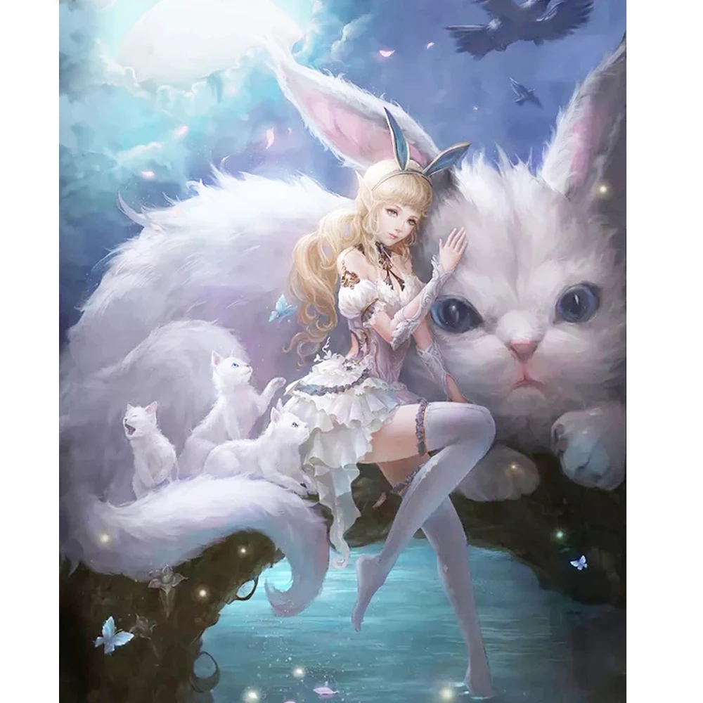 5d Diamond Painting Cross Stitch Cat And Girl Diy Animal Circular Mosaic Diamond PaintingEmbroidery Home Bedroom Wall Decoration
5d Diamond Painting Cross Stitch Cat And Girl Diy Animal Circular Mosaic Diamond PaintingEmbroidery Home Bedroom Wall Decoration