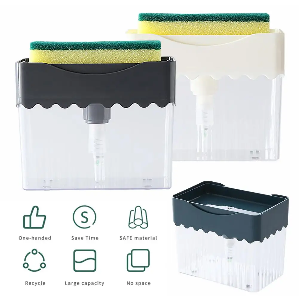 2 In 1 Soap Pump Dispenser Sponge Holder Manual Press Soap Caddy With Washing Sponge Kitchen Sink Dish Wash Cleaing Tool 385ml
2 In 1 Soap Pump Dispenser Sponge Holder Manual Press Soap Caddy With Washing Sponge Kitchen Sink Dish Wash Cleaing Tool 385ml