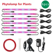6 Packs Phytolamp for Plants Lamp Full Spectrum LED Lights Auto Cycle Timer Lamp for Plants Greenhouse Grow Light for Seedlings