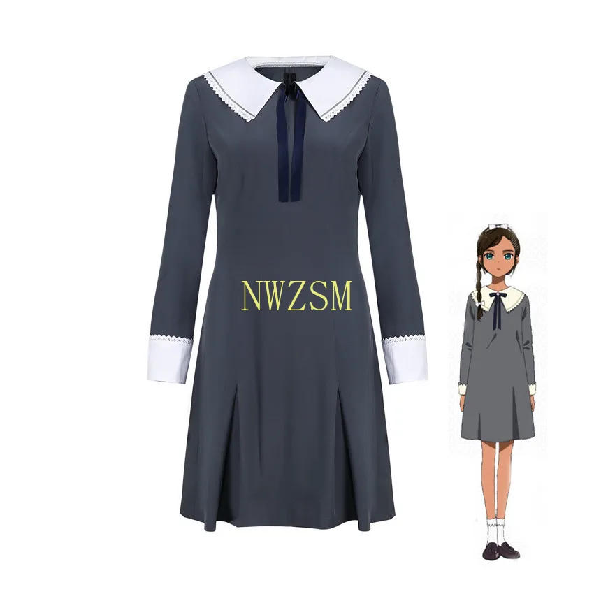 

Wonder Egg Priority Cosplay Neiru Aonuma Costume Dress Grey Girl Uniform Halloween Christmas Party Outfit