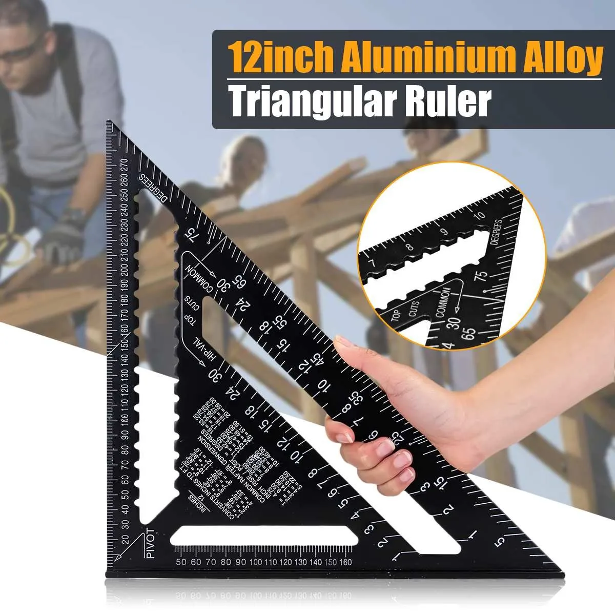 7inch 12inch Aluminum Alloy Metric Triangle Angle Ruler Squares For Woodworking Speed Square Angle Protractor Measuring Tools
7inch 12inch Aluminum Alloy Metric Triangle Angle Ruler Squares For Woodworking Speed Square Angle Protractor Measuring Tools