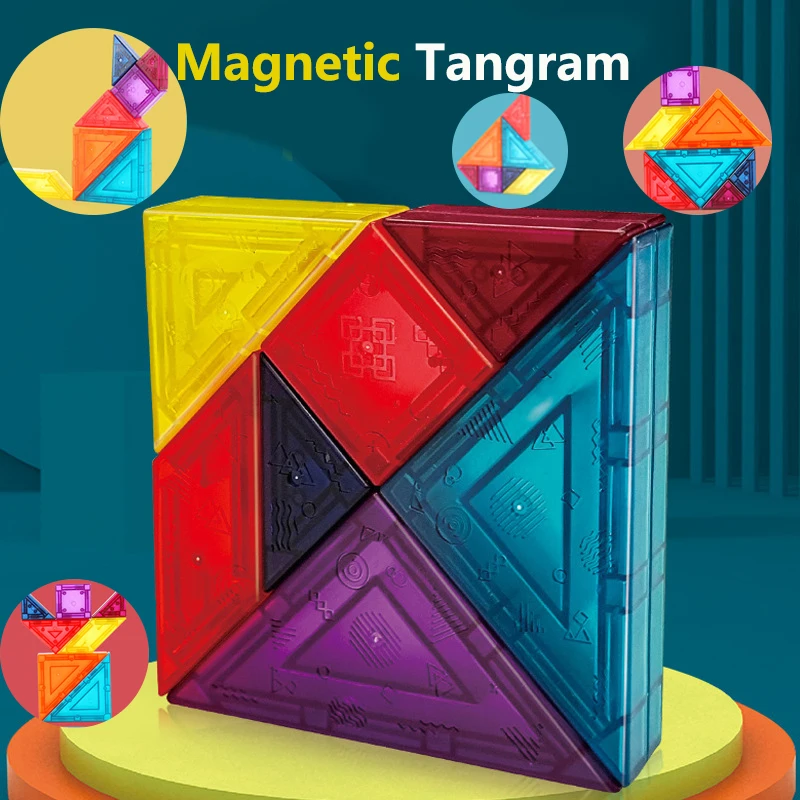 New 3D Magnetic Tangram Toys for Children Montessori Early Educational Board Games Comfortable ABS Kids Puzzle Jigsaw Block Gift
New 3D Magnetic Tangram Toys for Children Montessori Early Educational Board Games Comfortable ABS Kids Puzzle Jigsaw Block Gift