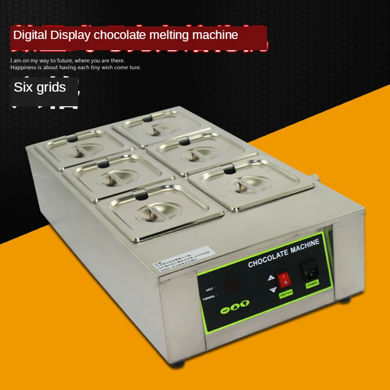 110V/ 230V Electric Chocolate Melting Machine 6 grids water insulation heating Chocolate Melting Pot warmer melter Top Quality
110V/ 230V Electric Chocolate Melting Machine 6 grids water insulation heating Chocolate Melting Pot warmer melter Top Quality