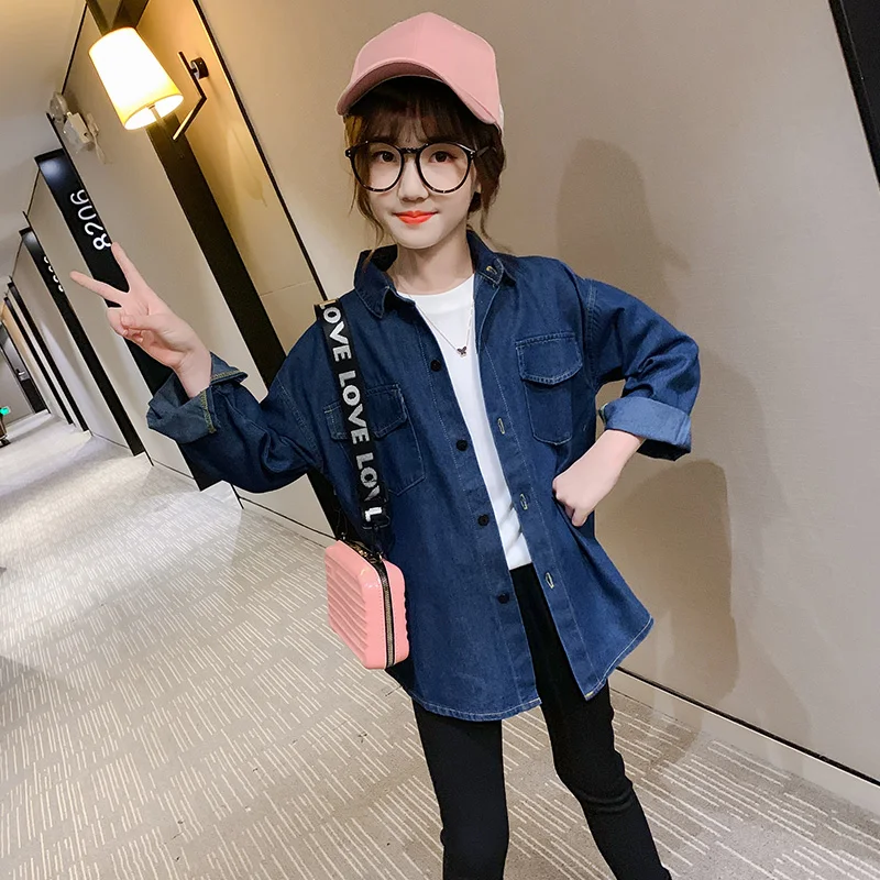 FYH Kids Clothing Girls Denim Blouse Spring Autumn Teenager Girls Tops School Kids Shirt Long-Sleeve Children Clothes for 4-14
FYH Kids Clothing Girls Denim Blouse Spring Autumn Teenager Girls Tops School Kids Shirt Long-Sleeve Children Clothes for 4-14
