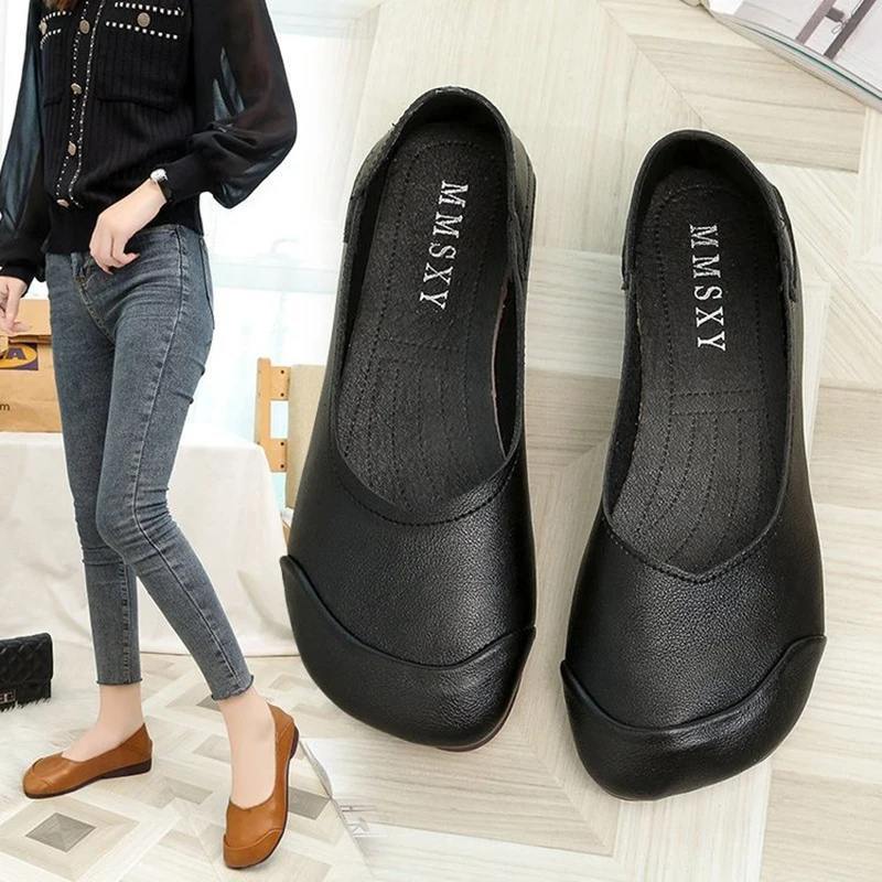 Woman Casual Square Toe Flats Sneakers Ballet Shoe Women Solid Shallow Slip on Loafers Soft Pu Leather Grandma Shoe Femme
Woman Casual Square Toe Flats Sneakers Ballet Shoe Women Solid Shallow Slip on Loafers Soft Pu Leather Grandma Shoe Femme