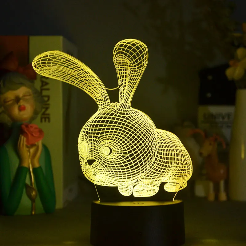 Kids Room Night Light Projection 3D Lamps Bedside LED Lovely Rabbit Nightlight Decor Girls Kids Gift APP Control
Kids Room Night Light Projection 3D Lamps Bedside LED Lovely Rabbit Nightlight Decor Girls Kids Gift APP Control
