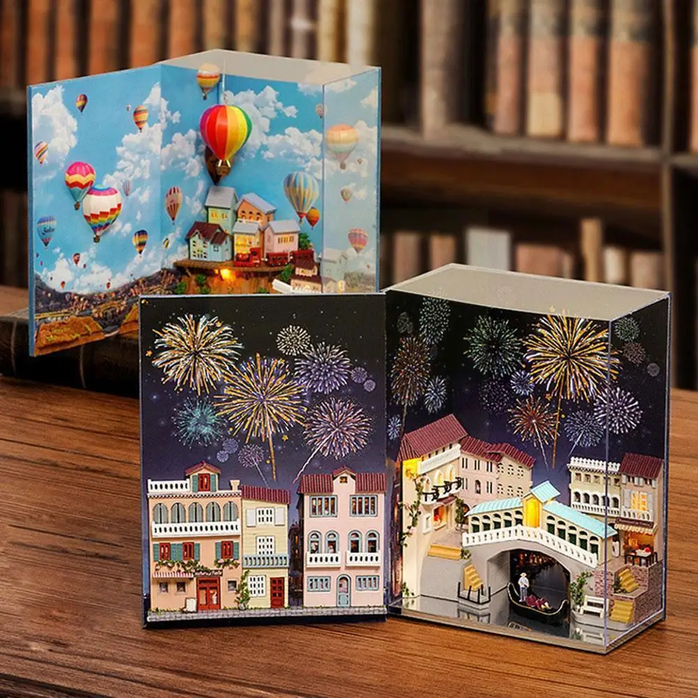 Mini Book House World Diy Miniature Dollhouse Kit Dolls House Handcraft Gift Adults Furniture Wood Birthday Teens For Kids S6X0
Mini Book House World Diy Miniature Dollhouse Kit Dolls House Handcraft Gift Adults Furniture Wood Birthday Teens For Kids S6X0