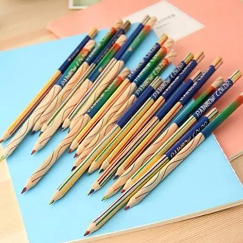 10Pcs/Lot Rainbow Color Pencil 4 In 1 Colored Pencils for Drawing Stationery
10Pcs/Lot Rainbow Color Pencil 4 In 1 Colored Pencils for Drawing Stationery