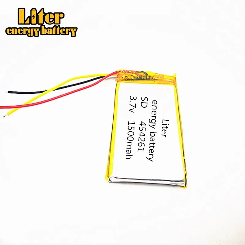 3 line 454261 3.7V 1500MAH Lithium Polymer Li-Po li ion Rechargeable Battery cells For Mp3 MP4 MP5 GPS mobile bluetooth
3 line 454261 3.7V 1500MAH Lithium Polymer Li-Po li ion Rechargeable Battery cells For Mp3 MP4 MP5 GPS mobile bluetooth