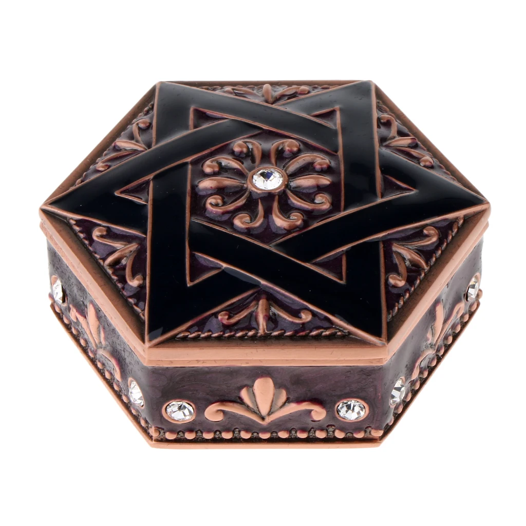 Vintage Antique Box Hexagonal Star Engraved Jewelry Box Classic Retro Crystal Jewelry Storage Organizer for Women Lady Gifts
Vintage Antique Box Hexagonal Star Engraved Jewelry Box Classic Retro Crystal Jewelry Storage Organizer for Women Lady Gifts