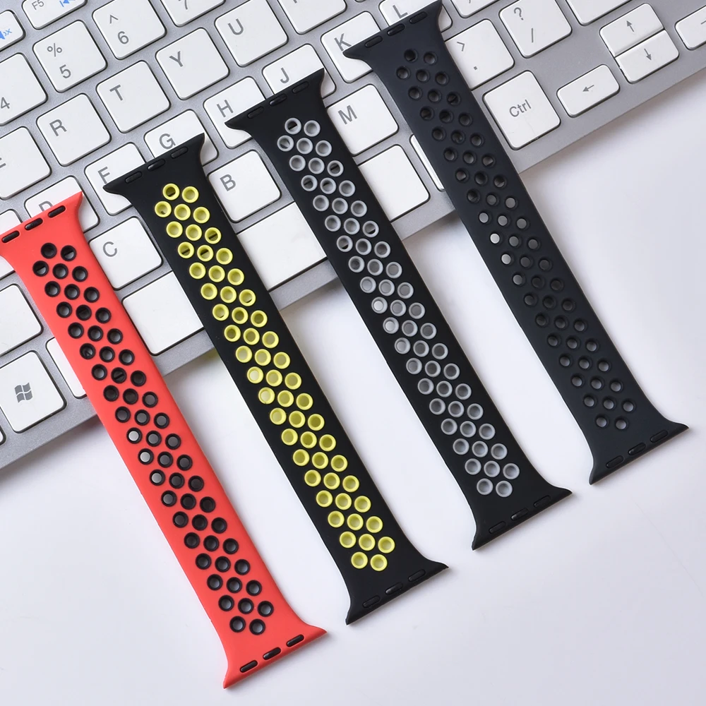 KeWL strap For Apple Watch Band 44mm 40mm 38mm 42mm Breathable silicone Elastic Belt bracelet band iWatch Series 3 4 5 SE 6
KeWL strap For Apple Watch Band 44mm 40mm 38mm 42mm Breathable silicone Elastic Belt bracelet band iWatch Series 3 4 5 SE 6