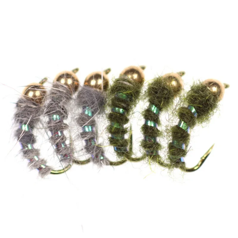 6Pcs Copper Beads Head Lure Tackle Tools Fishing Tackle Lifelike Fake Flies Trout Fly Fishing Lure
6Pcs Copper Beads Head Lure Tackle Tools Fishing Tackle Lifelike Fake Flies Trout Fly Fishing Lure