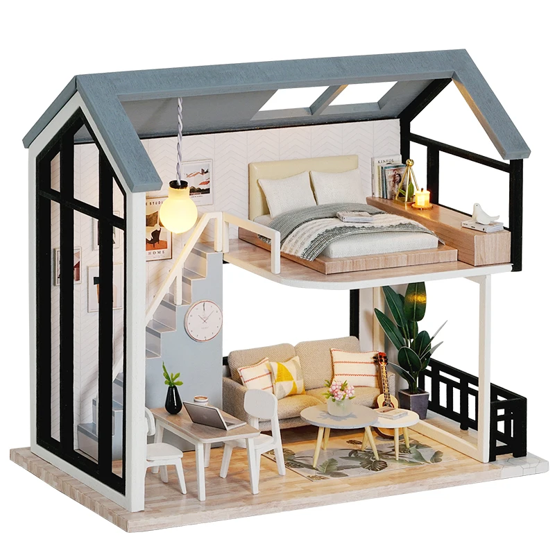 DIY Doll House Wooden Doll Houses Miniature Dollhouse Furniture Kit with LED Toys for children Christmas Gift QL02
DIY Doll House Wooden Doll Houses Miniature Dollhouse Furniture Kit with LED Toys for children Christmas Gift QL02