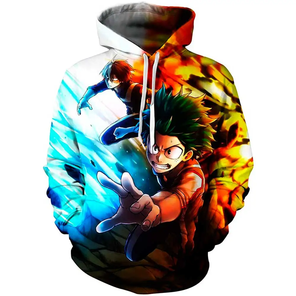 Толстовки мужские/женские с 3D-принтом аниме My Hero Academia Bakugo Katsuki толстовки
