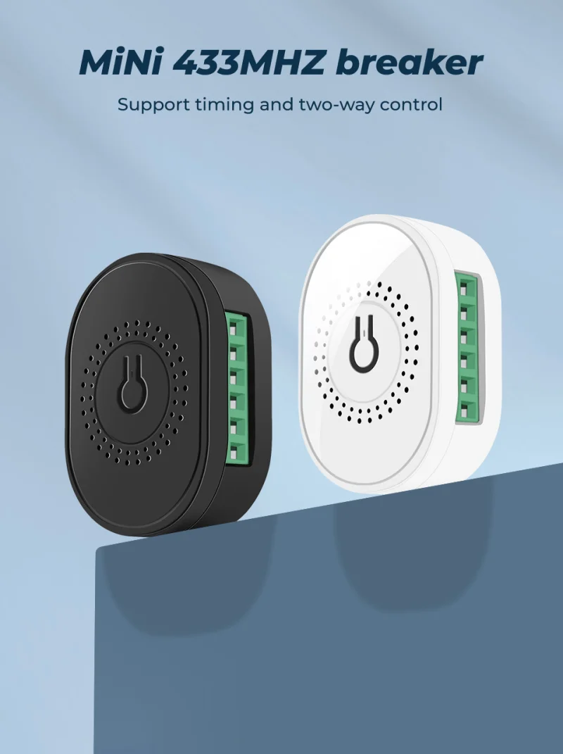 16A Mini 433MHZ Two Way On-off Switch+wireless Remote Suit Timing Function Smart Breaker + Remote Control Smart Home
16A Mini 433MHZ Two Way On-off Switch+wireless Remote Suit Timing Function Smart Breaker + Remote Control Smart Home