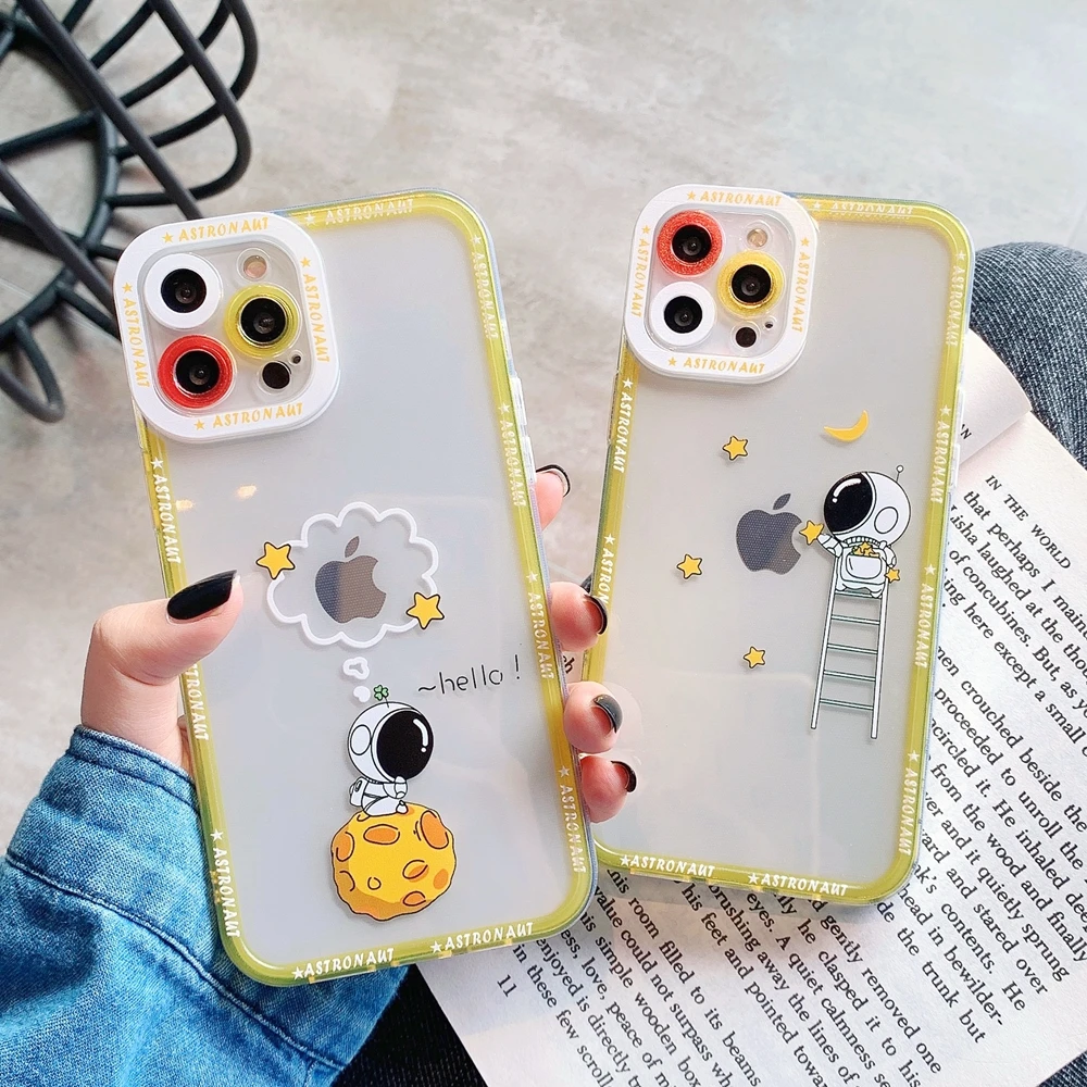 Cartoon Astronaut Phone Case For iPhone 11 12 13 Pro Max X Xr Xs Max 7 8 Plus SE 2 Transparent Camera Protection Soft TPU Cover
Cartoon Astronaut Phone Case For iPhone 11 12 13 Pro Max X Xr Xs Max 7 8 Plus SE 2 Transparent Camera Protection Soft TPU Cover