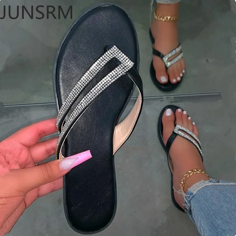 Summer Women's Flip-flops Open Toe Rhinestone Casual Beach Shoes Flats Slippers Outdoor Casual Sandals Slippers Women Sandalias
Summer Women's Flip-flops Open Toe Rhinestone Casual Beach Shoes Flats Slippers Outdoor Casual Sandals Slippers Women Sandalias