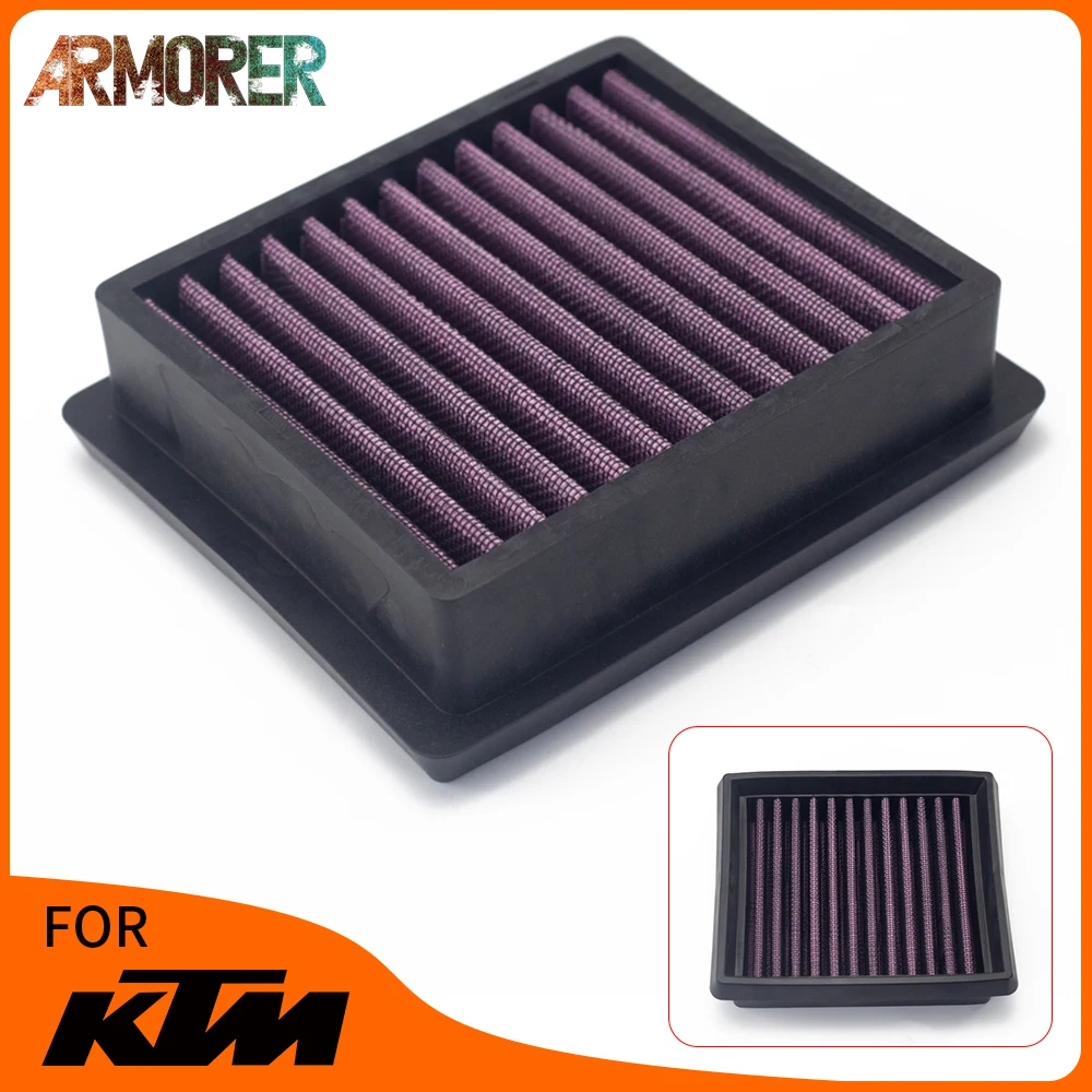 

duke125 Motorcycle High Flow Air Filter Cleaner Intake Panel Reuseful Element For KTM DUKE 125 200 250 390 RC 125 200 390 2019