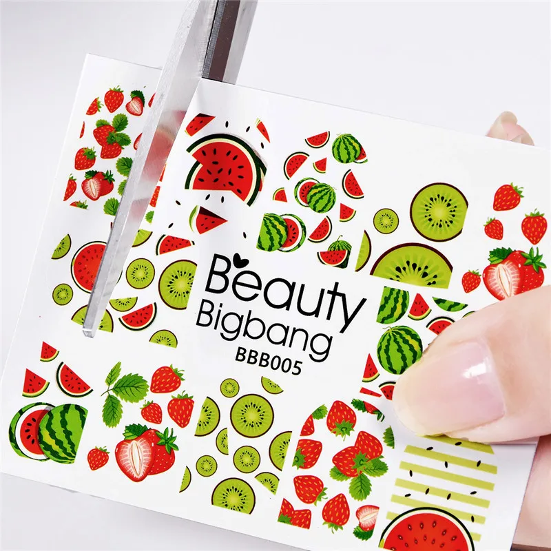 BeautyBigBang 1 Sheet Watermelon Kiwifruit image Nail Stickers Fruit Design Manicure Nail Art Accessories Water Decals
BeautyBigBang 1 Sheet Watermelon Kiwifruit image Nail Stickers Fruit Design Manicure Nail Art Accessories Water Decals