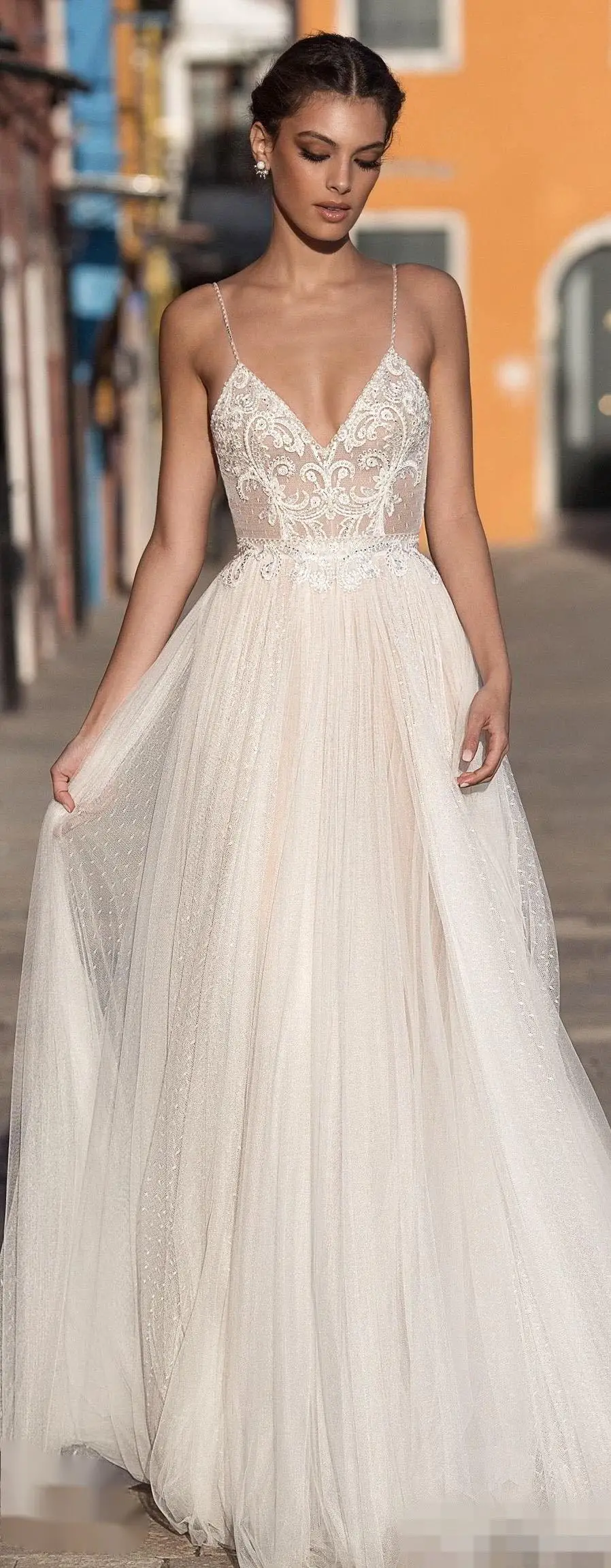 2021 New Sexy Gali Karten Garden Beach Wedding Dresses Sleeveless Spaghetti Straps Robe De Soiree Backless Long Boho Brdial
2021 New Sexy Gali Karten Garden Beach Wedding Dresses Sleeveless Spaghetti Straps Robe De Soiree Backless Long Boho Brdial