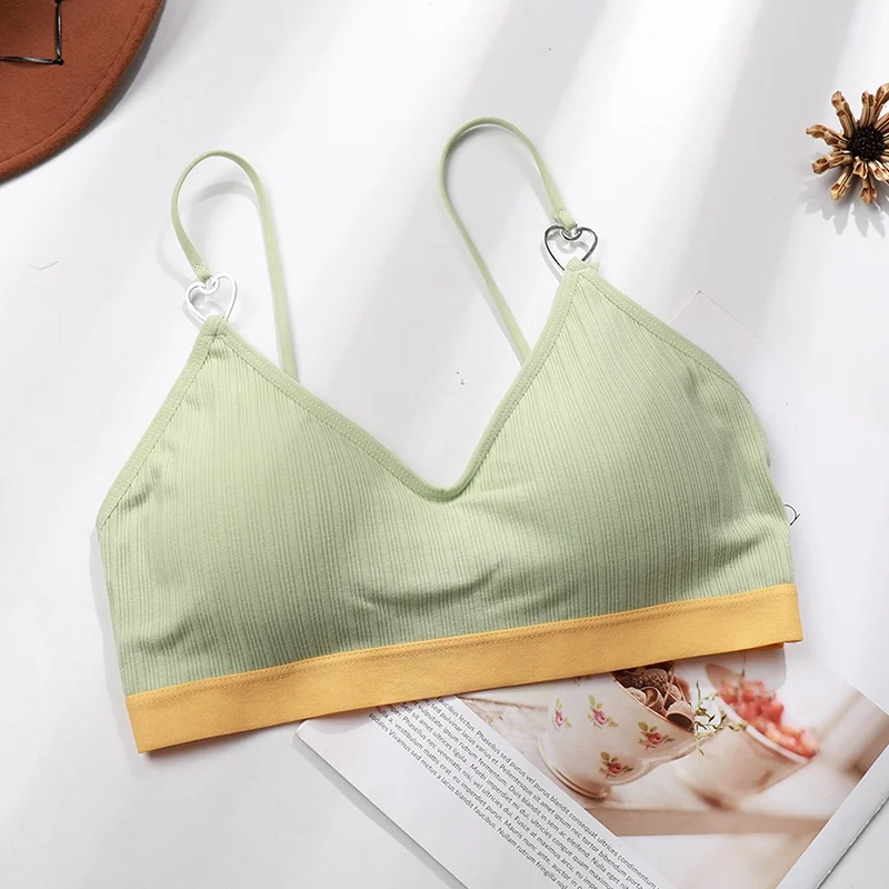 Women Cotton Thread Wrapped Chest Camisoles Beauty Back Anti-lighting Underwear Thin Strap Seamless Sexy Bra 
Women Cotton Thread Wrapped Chest Camisoles Beauty Back Anti-lighting Underwear Thin Strap Seamless Sexy Bra