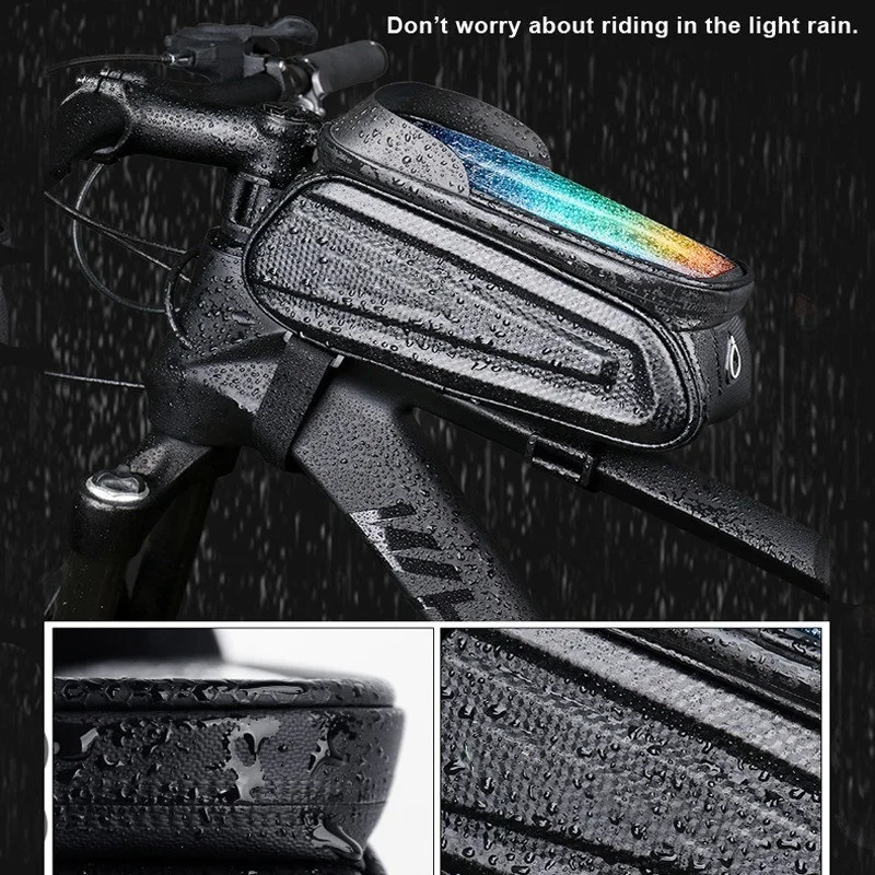 Rainproof Bike Bag Bicycle Front Cell Phone holder with Touchscreen Top Tube Cycling Reflective Accessories
Rainproof Bike Bag Bicycle Front Cell Phone holder with Touchscreen Top Tube Cycling Reflective Accessories