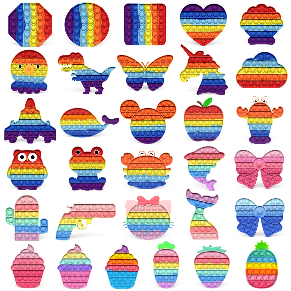 New Hot Rainbow Pop Push Bubble Fidget Toys Antistress Simple Dimple Anti Stress Toys Stress Relief Toys For Adults And Children
New Hot Rainbow Pop Push Bubble Fidget Toys Antistress Simple Dimple Anti Stress Toys Stress Relief Toys For Adults And Children