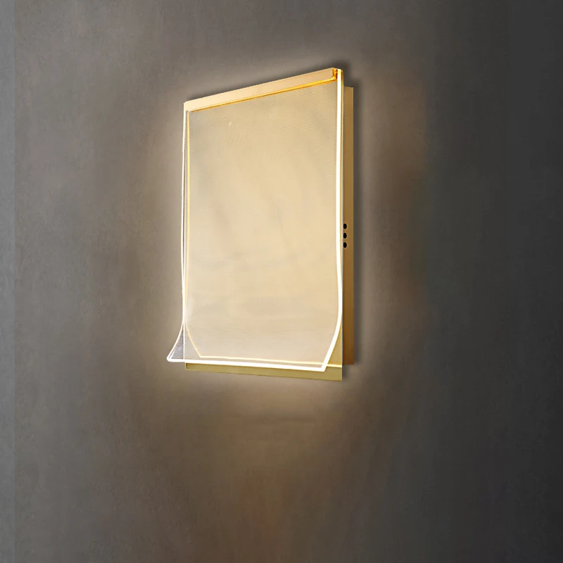 Modern Luxury Gold Wall Lamp Bedroom Bedside Lamp Minimalist Acrylic Creative Corridor Aisle Background Wall Sconce Luminaire
Modern Luxury Gold Wall Lamp Bedroom Bedside Lamp Minimalist Acrylic Creative Corridor Aisle Background Wall Sconce Luminaire