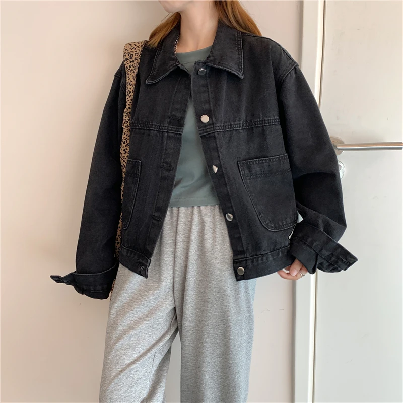 Рабочая одежда, джинсовая куртка, Женская весенне-осенняя тонкая свободная Черная куртка в Корейском стиле, универсальная рубашка, повседн...
Рабочая одежда, джинсовая куртка, Женская весенне-осенняя тонкая свободная Черная куртка в Корейском стиле, универсальная рубашка, повседн...