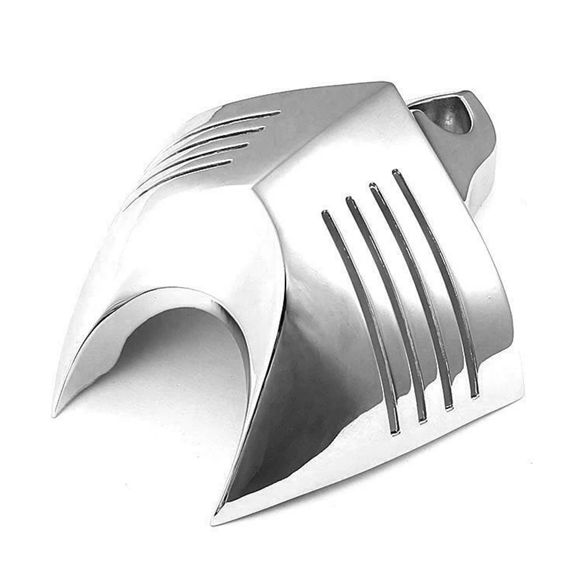 Motorcycle Chrome V-Shield Horn Cover Cowbell for Street Bob 2006-2011 
Motorcycle Chrome V-Shield Horn Cover Cowbell for Street Bob 2006-2011