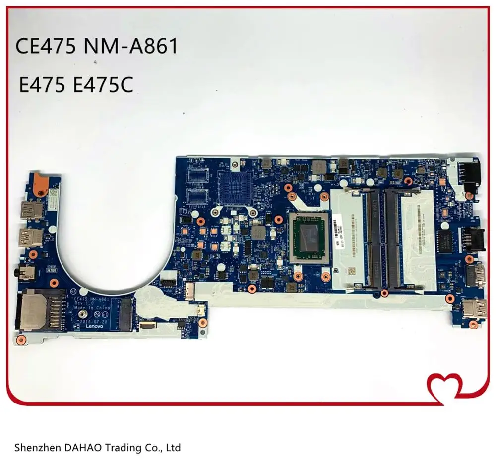 FRU: 01EN267 02DL537 Mainboard For Lenovo Thinkpad E475 Laptop motherboard CE475 NM-A861 With A6-9500P CPU DDR4 100% Fully Test
FRU: 01EN267 02DL537 Mainboard For Lenovo Thinkpad E475 Laptop motherboard CE475 NM-A861 With A6-9500P CPU DDR4 100% Fully Test