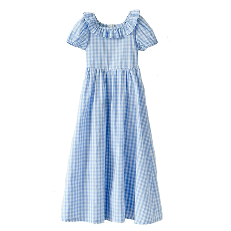 10 12 years Girls Short Sleeve Party Ceremoney Sweet Plaid Long Dress Teen Girls Summer Clothes
10 12 years Girls Short Sleeve Party Ceremoney Sweet Plaid Long Dress Teen Girls Summer Clothes