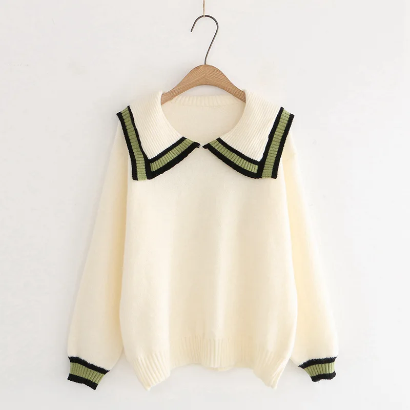 Urifens Knitted Sweater Women Fashion Sweet College Style Navy Collar 4-color Pullover Striped CS4724
Urifens Knitted Sweater Women Fashion Sweet College Style Navy Collar 4-color Pullover Striped CS4724