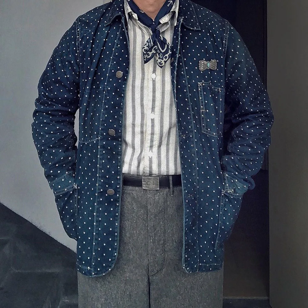 2021 Pocket Lapel Polka Dots Straight Men's Jacket European Overcoats Male Fall Trendy Fashion Clothing Coats Luxury
2021 Pocket Lapel Polka Dots Straight Men's Jacket European Overcoats Male Fall Trendy Fashion Clothing Coats Luxury