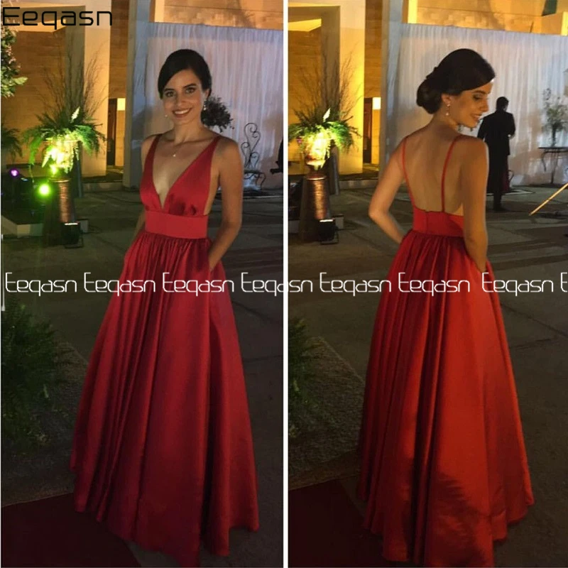 Sexy Red A Line Red Dress Deep V Neck Sleeveless Backless Evening Gowns Long Formal Dresses Cheap Party Dress with Pocket
Sexy Red A Line Red Dress Deep V Neck Sleeveless Backless Evening Gowns Long Formal Dresses Cheap Party Dress with Pocket