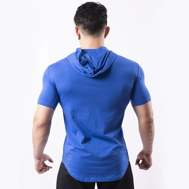 Men's Sports Hooded T-shirts Running Training Fitness Shirts Short sleeve Shirts male Quick-drying top Bodybuilding Sportswear 
Men's Sports Hooded T-shirts Running Training Fitness Shirts Short sleeve Shirts male Quick-drying top Bodybuilding Sportswear