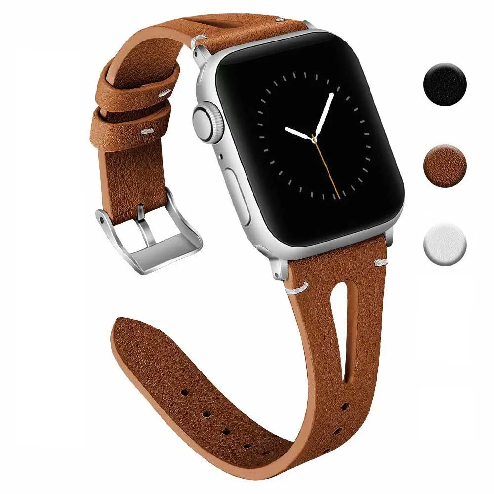High-Quality Leather Watchband 38mm 40mm for iwatch 1 2 3 4 5 SE 6 Soft Material Replace Wrist Strap 42mm 44mm for Apple Watch
High-Quality Leather Watchband 38mm 40mm for iwatch 1 2 3 4 5 SE 6 Soft Material Replace Wrist Strap 42mm 44mm for Apple Watch