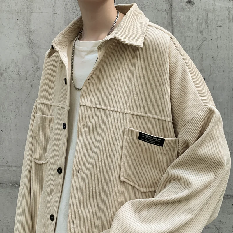 Thicker Jackets Men Corduroy Fashion Casual Black All-match Harajuku Chic Mens Clothing Korean Style Fall Outwear Pocket Loose
Thicker Jackets Men Corduroy Fashion Casual Black All-match Harajuku Chic Mens Clothing Korean Style Fall Outwear Pocket Loose