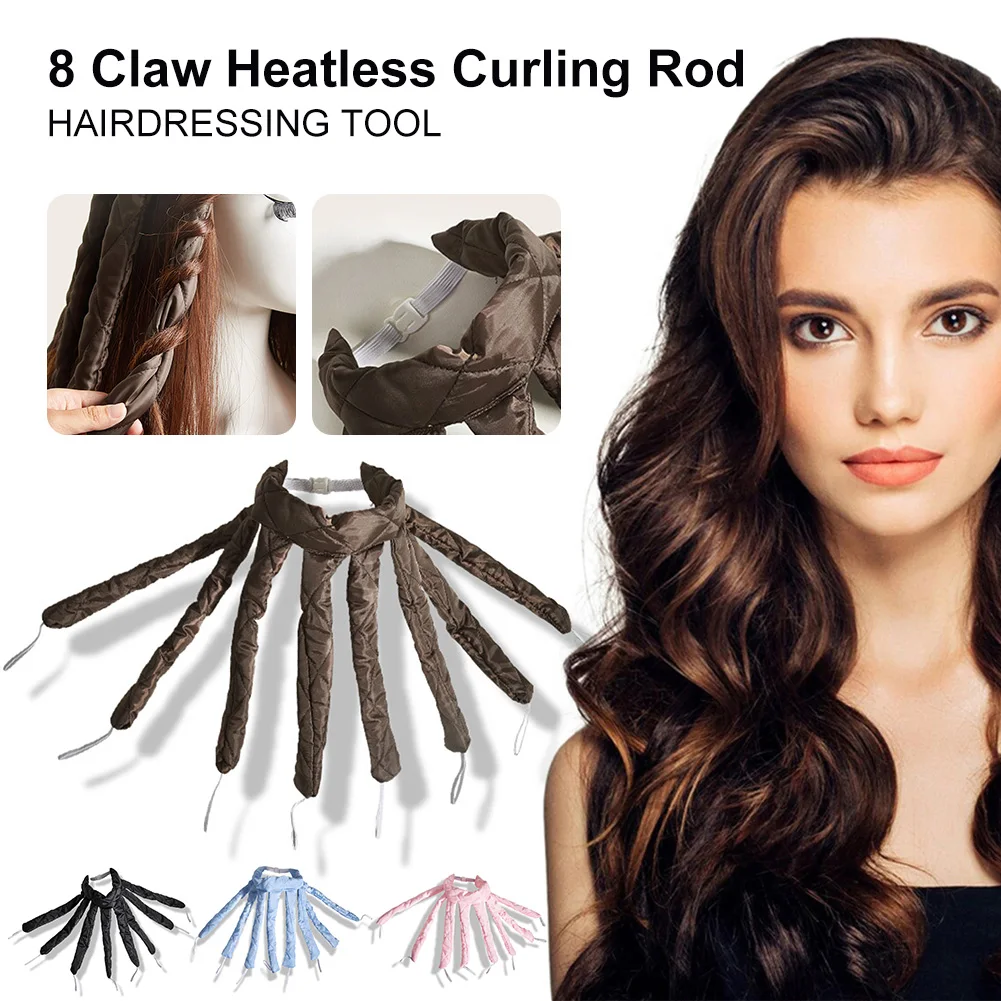 Heatless Hair Curling Rod 8-Claw No Heat Hair Curler Overnight Hair Roller Headband Hair Styling Tool for All Hairs
Heatless Hair Curling Rod 8-Claw No Heat Hair Curler Overnight Hair Roller Headband Hair Styling Tool for All Hairs