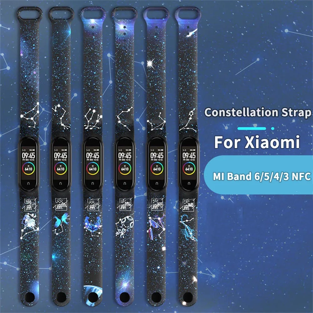 Strap For Xiaomi Mi Band 6 5 4 3 NFC Wristband Silicone Printed Constellation Starry Sky Bracelet for Women Men Couples Gift
Strap For Xiaomi Mi Band 6 5 4 3 NFC Wristband Silicone Printed Constellation Starry Sky Bracelet for Women Men Couples Gift