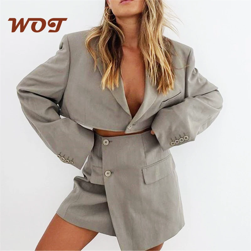 2021 Spring And Autumn New Casual Two-Piece Female Long-Sleeved One-Button Top And Hip Skirt Suit
2021 Spring And Autumn New Casual Two-Piece Female Long-Sleeved One-Button Top And Hip Skirt Suit