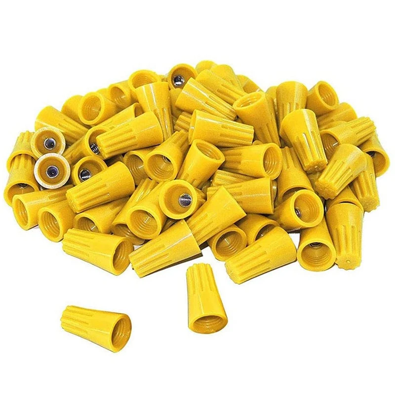 500 Pieces Of Yellow Electrical Wire Nuts-Twisted Wire Connectors, Insulated Wire Caps For Quick Connection Of Wires
500 Pieces Of Yellow Electrical Wire Nuts-Twisted Wire Connectors, Insulated Wire Caps For Quick Connection Of Wires