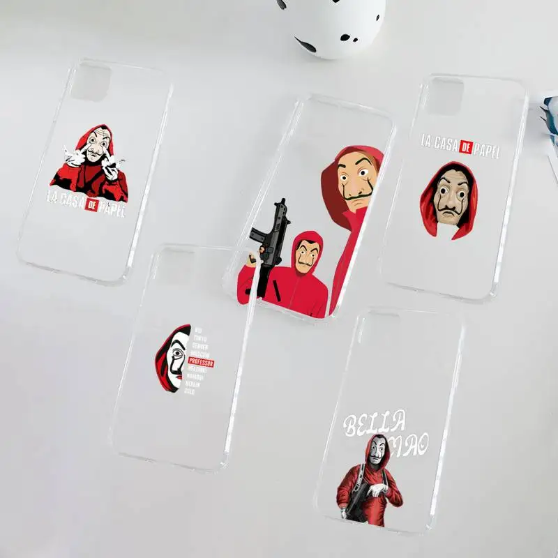 Money Heist Phone Case Clear Transparent for iPhone 11 12 13 mini pro XS MAX 8 7 6 6S Plus X 5S SE XR 2020
Money Heist Phone Case Clear Transparent for iPhone 11 12 13 mini pro XS MAX 8 7 6 6S Plus X 5S SE XR 2020